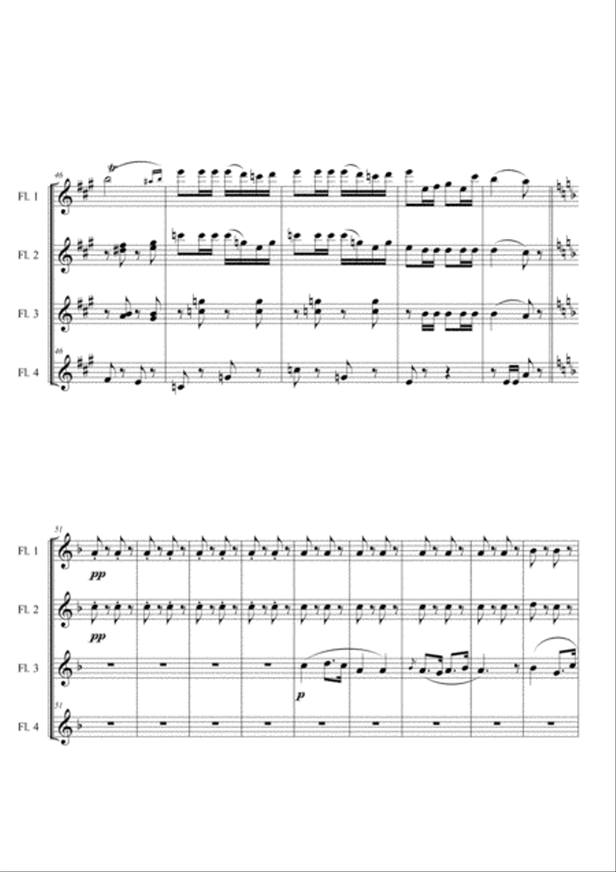 CARMEN Prelude (C-Flute Choir) Flute Choir scores gallery preview page 5