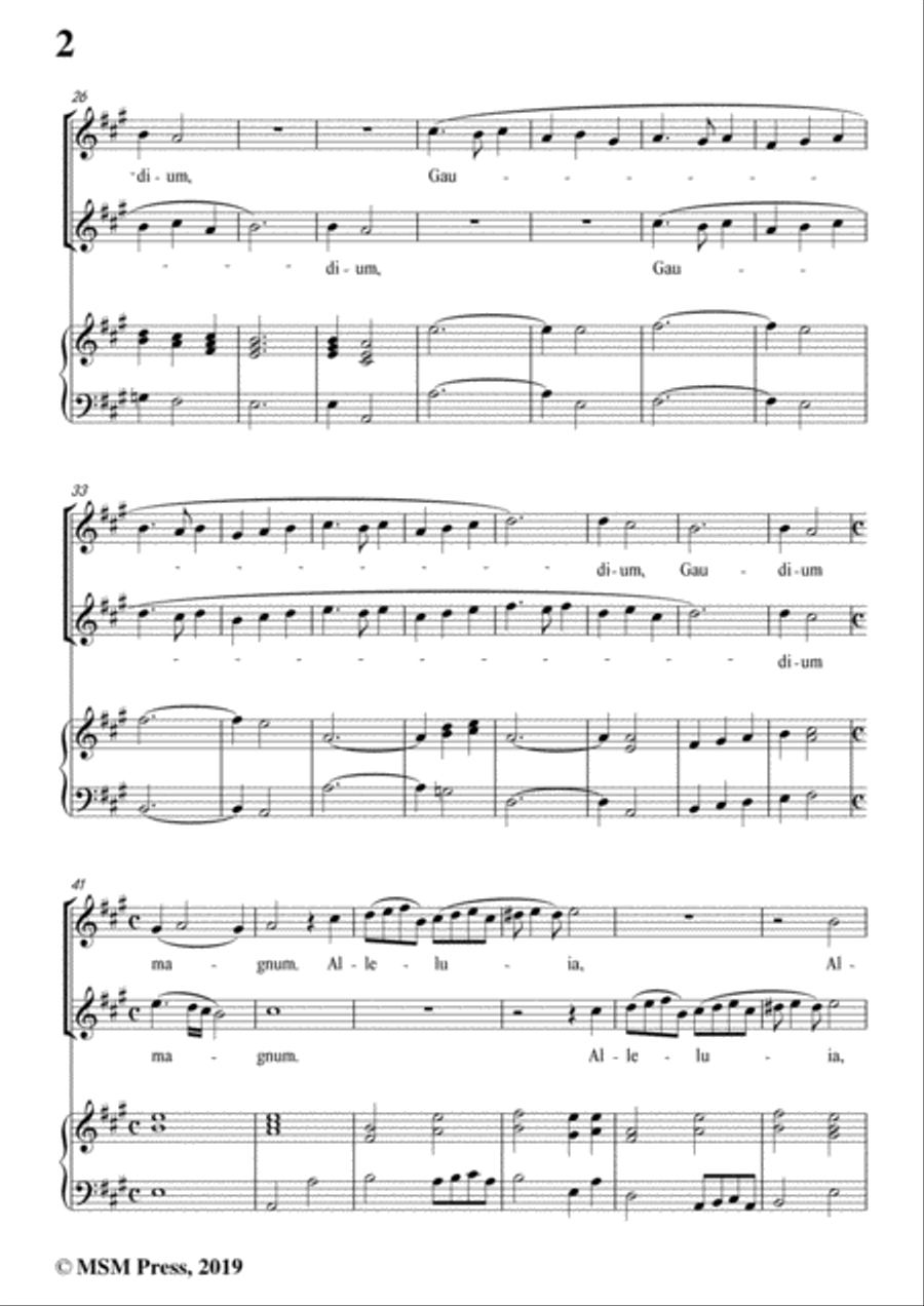 Leoni-Ecce annuntio vobis,in A Major,for two Voices&Piano SSA scores gallery preview page 4
