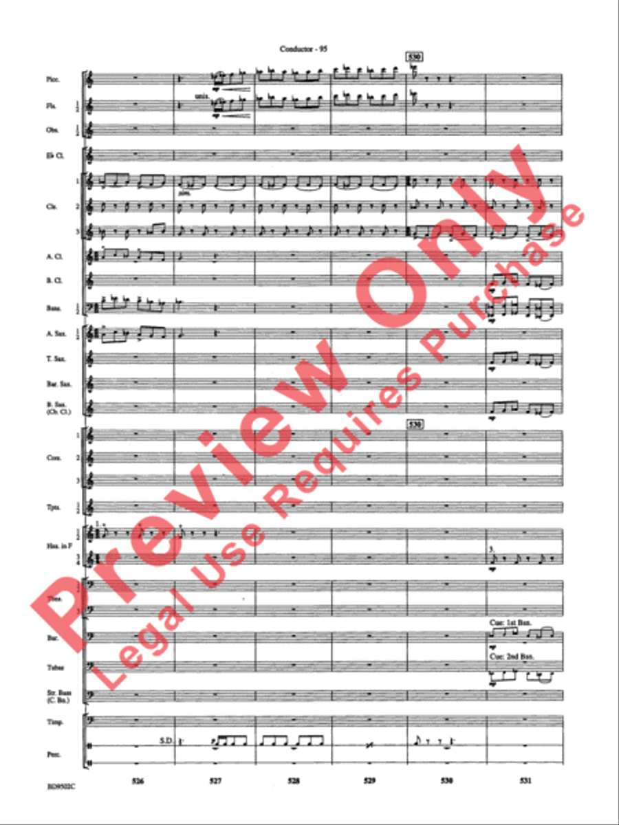Symphony No. 3 for Band Concert Band scores gallery preview page 98