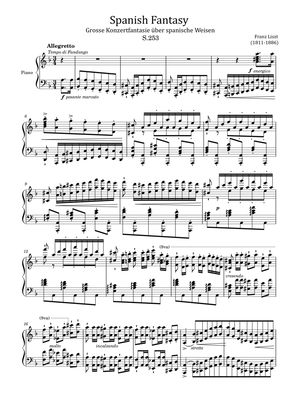 Liszt - Spanish Fantasy - Grosse Concert-Phantasie über spanische Weisen S.253 - Original