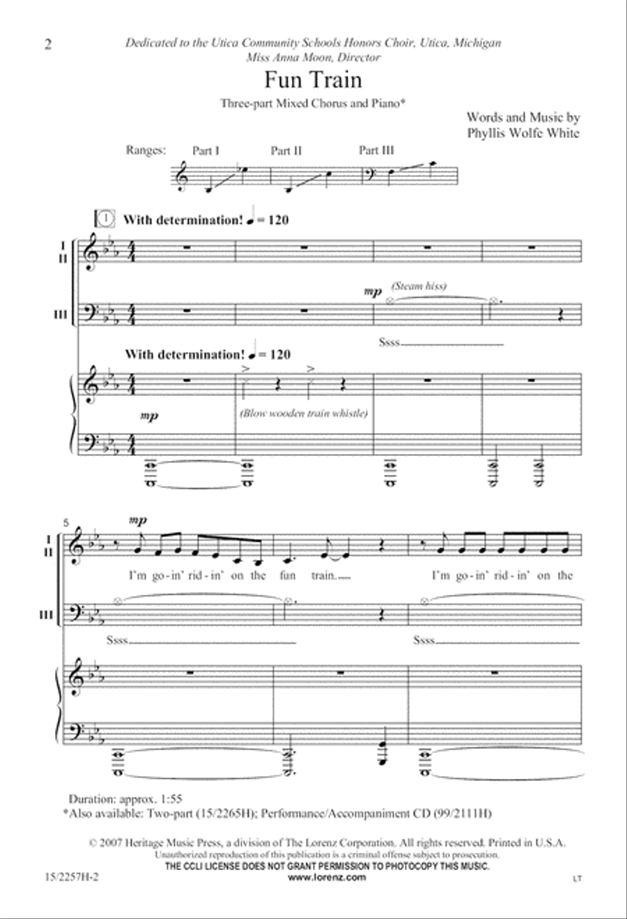 Fun Train Fun Train 3-Part scores gallery preview page 2
