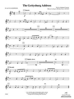 The Gettysburg Address: E-flat Alto Saxophone