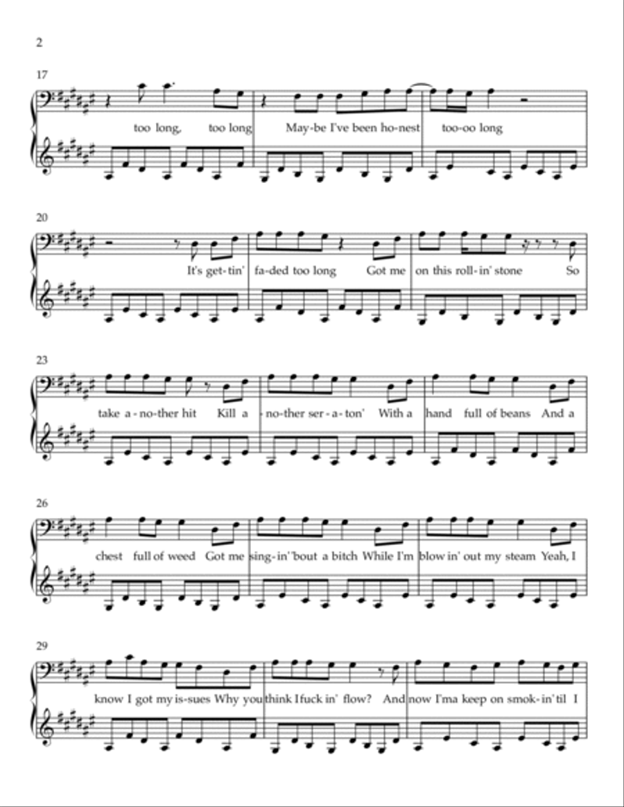 Rolling Stone Rolling Stone Piano, Vocal, Guitar scores gallery preview page 2