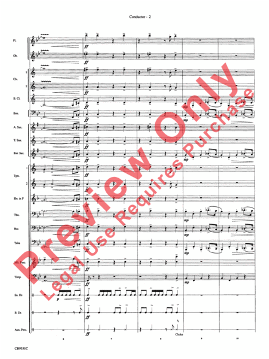 The Great Escape March Concert Band scores gallery preview page 5