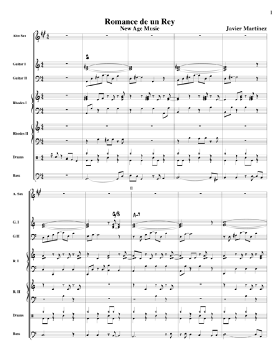 Romance de un Rey - New Age Music Classical Guitar scores gallery preview page 2