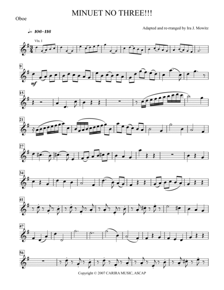 PARTS for MINUET NO THREE !!! - orchestra version