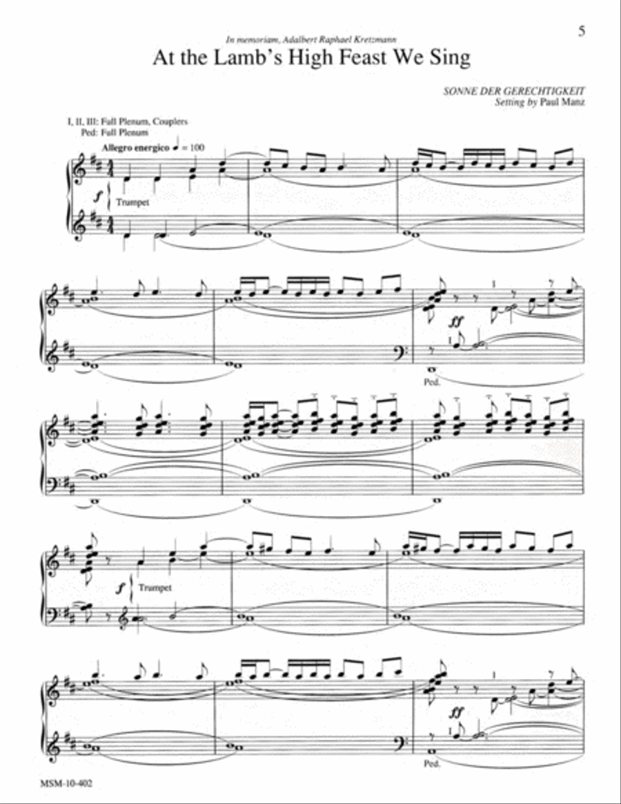 Improvisations for the Easter Season Organ scores gallery preview page 5