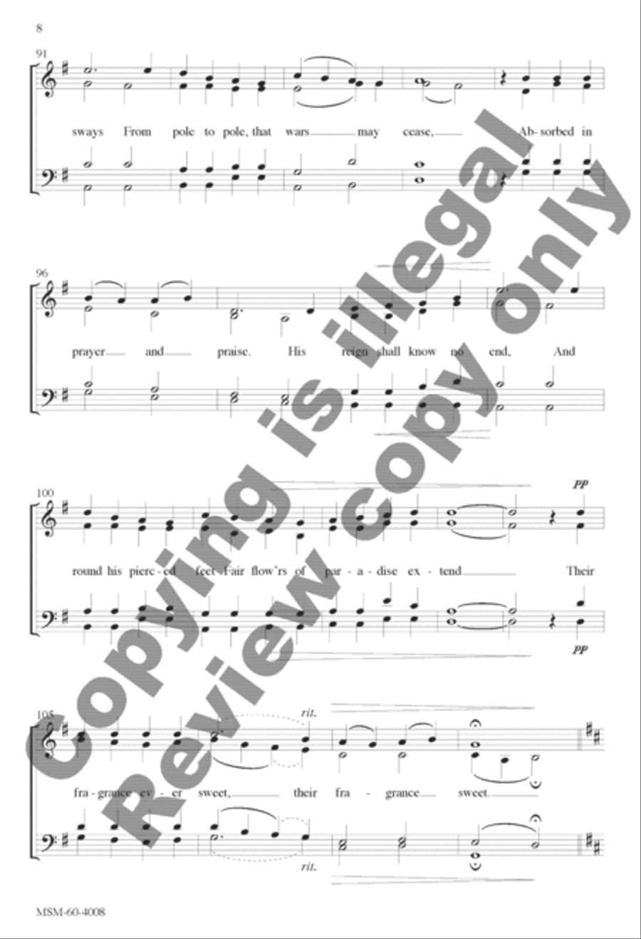 Crown Him with Many Crowns 4-Part scores gallery preview page 8