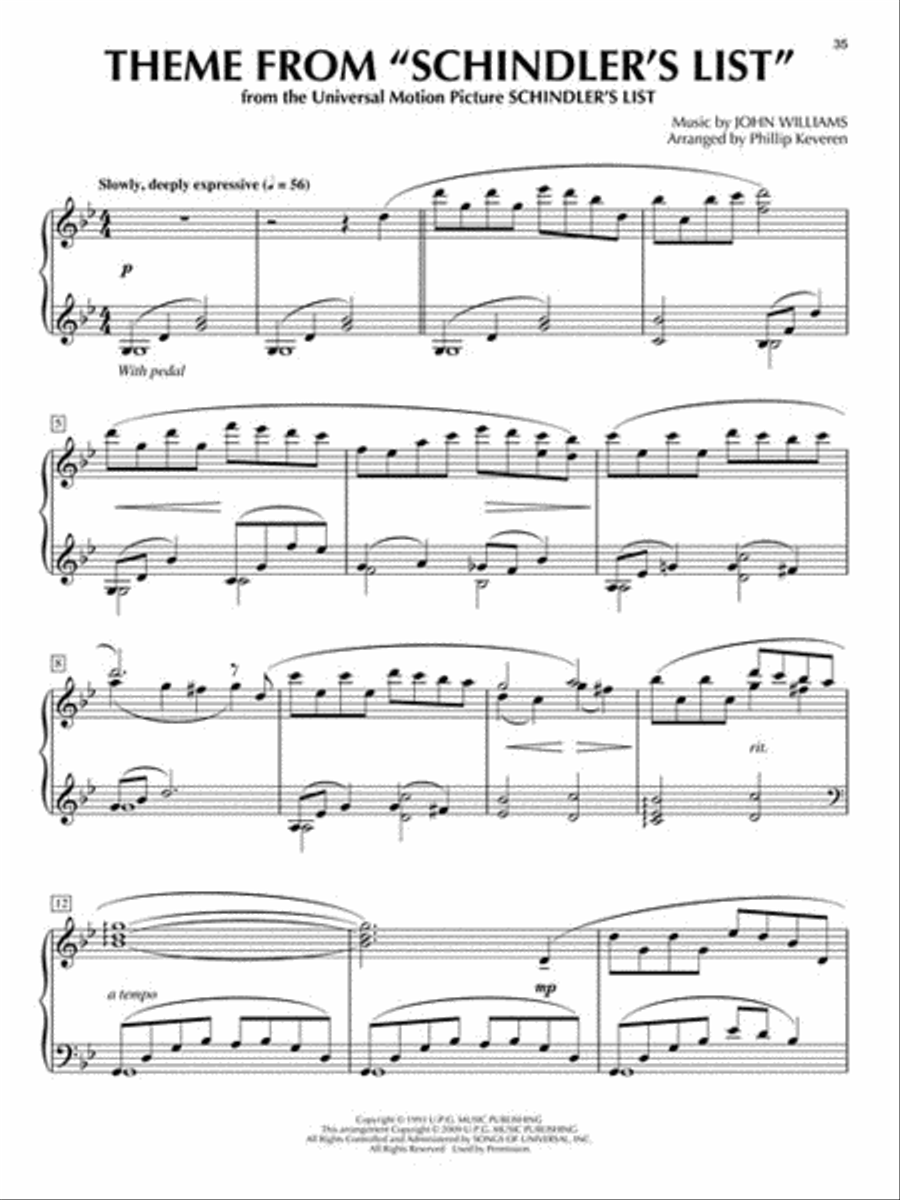 The Film Score Collection Piano Solo scores gallery preview page 3