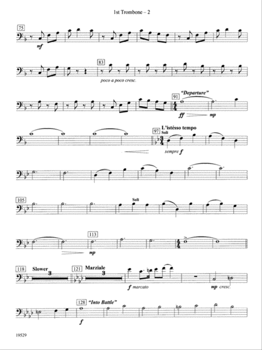 The Road Unknown: 1st Trombone Concert Band scores gallery preview page 2