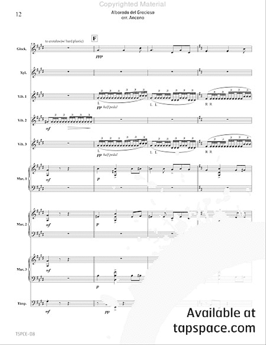 Alborada del Gracioso Percussion Ensemble scores gallery preview page 15