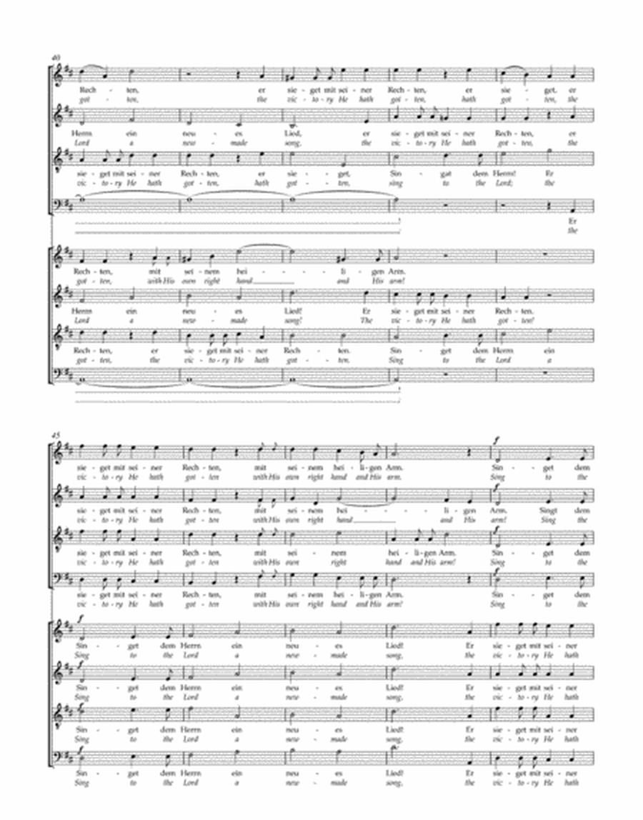 Psalm 98 "Sing to the Lord a new-made Song" op. posth. 91 MWV A 23
