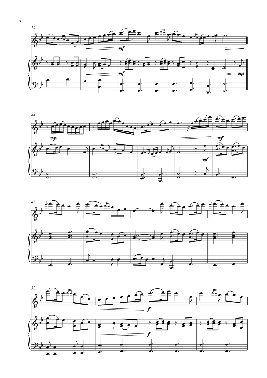 Lough Erin Shore - Flute and Piano Flute Solo scores gallery preview page 3