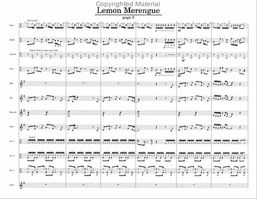 Lemon Merengue Lemon Merengue Percussion Ensemble scores gallery preview page 5