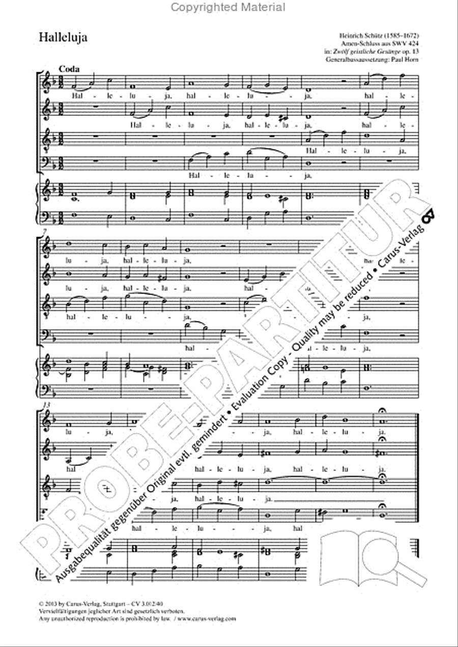 Halleluja (Jesus erschliesst uns die Schrift) 4-Part scores gallery preview page 2