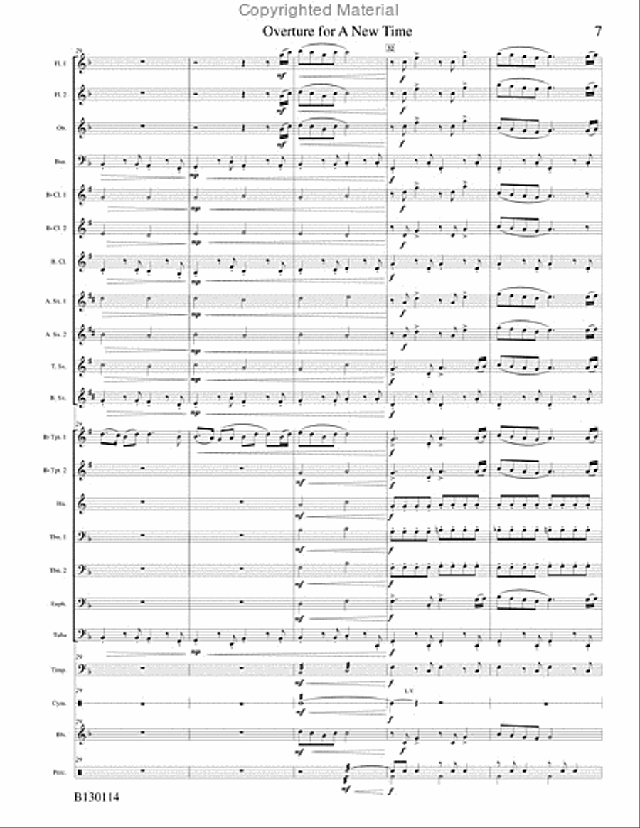 Overture for A New Time Concert Band scores gallery preview page 10