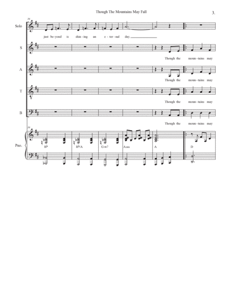 Though The Mountains May Fall (Solo and SATB) image number null