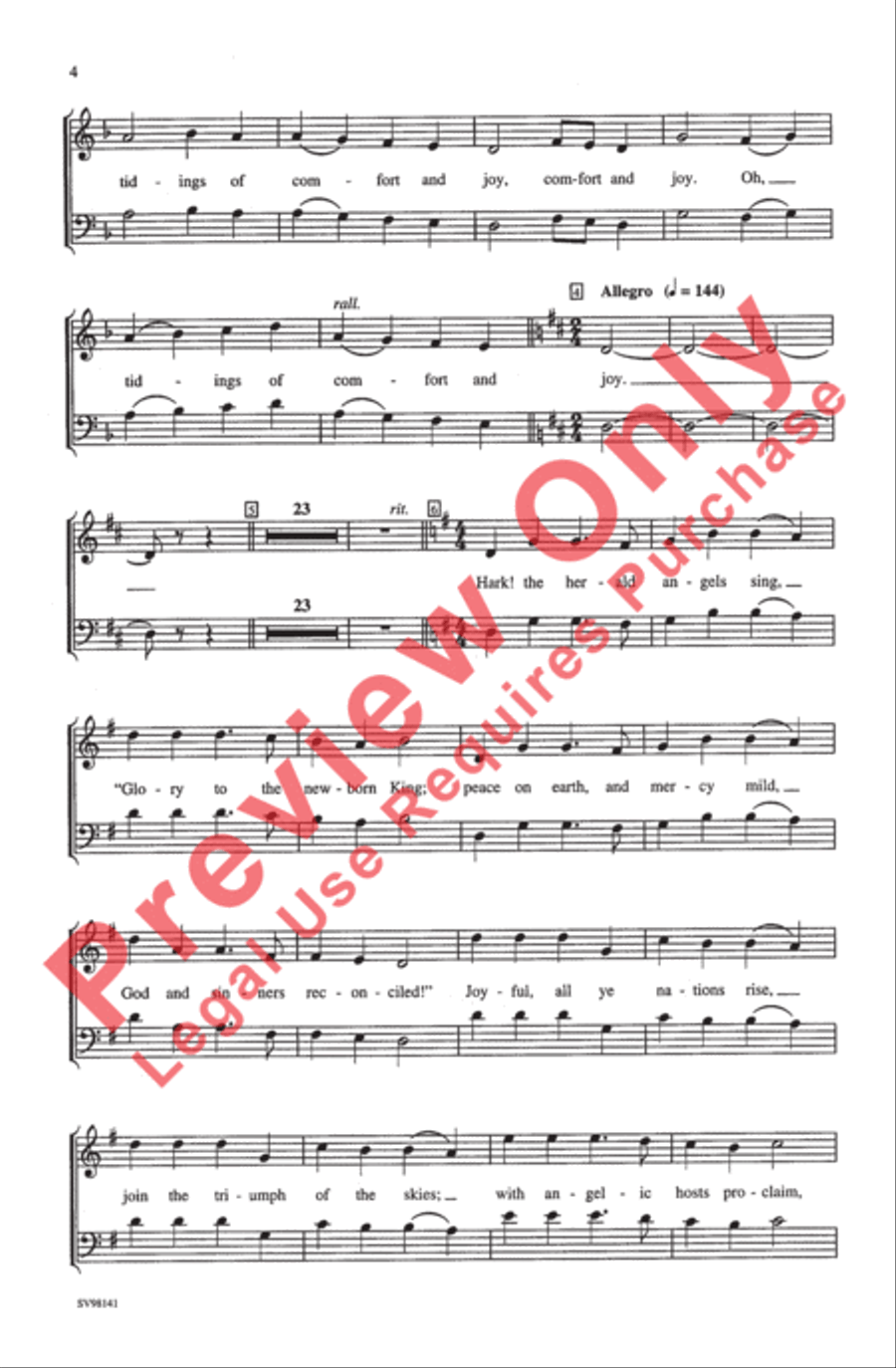 A Christmas Festival A Christmas Festival 4-Part scores gallery preview page 5