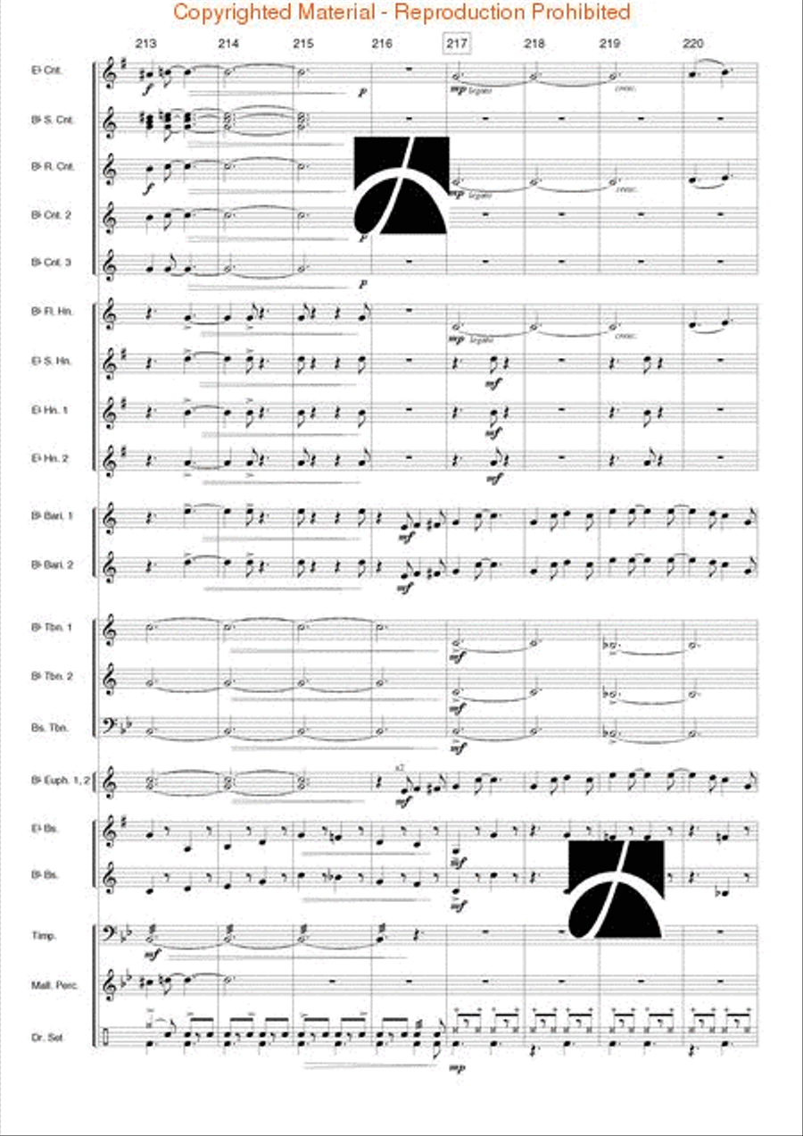 Marching Blues Marching Blues Concert Band scores gallery preview page 29