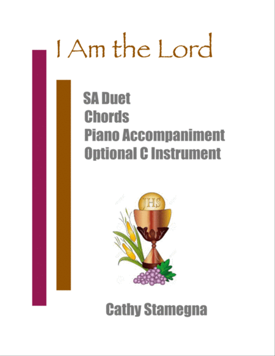 I Am the Lord (SA Duet, Chords, Optional C Instrument, Accompanied) SA scores gallery preview page 1