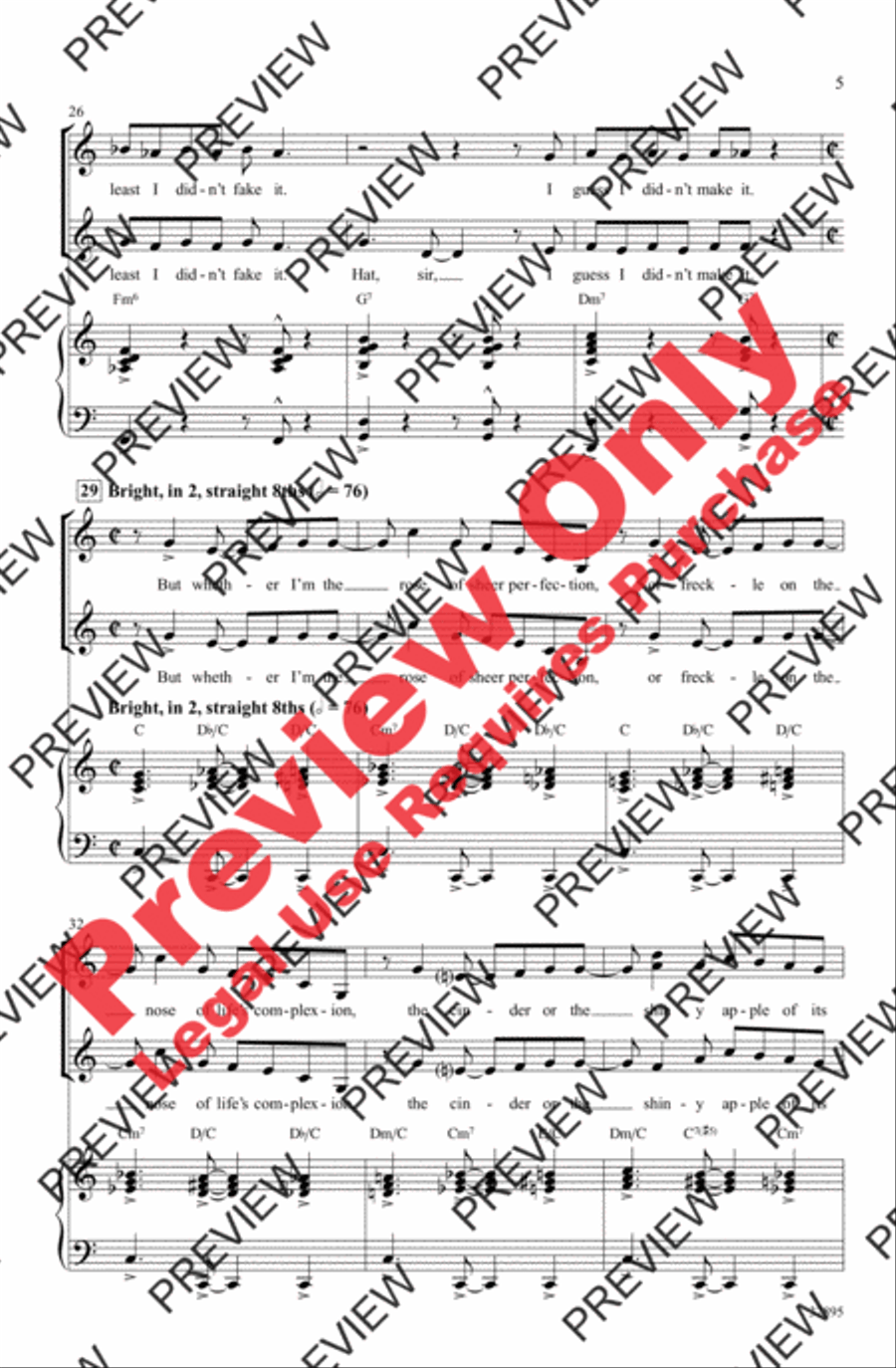 Don't Rain on My Parade Women's Choir scores gallery preview page 5