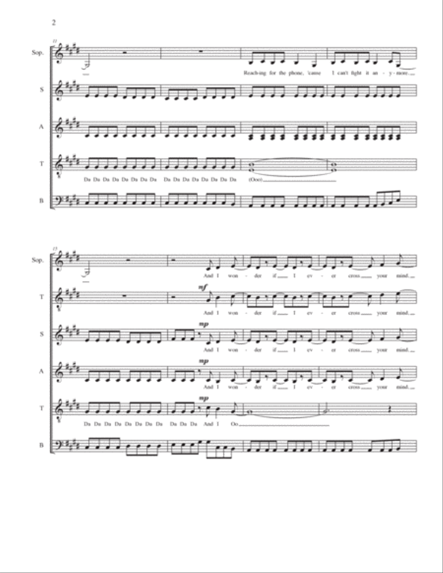 Need You Now 4-Part scores gallery preview page 3
