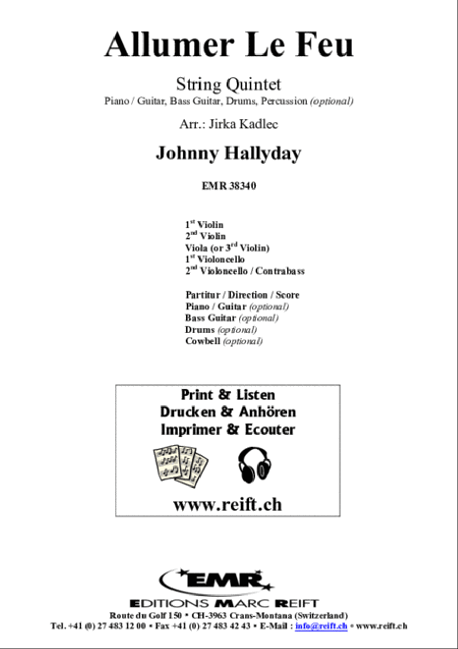 Allumer Le Feu Allumer Le Feu String Quintet scores gallery preview page 2