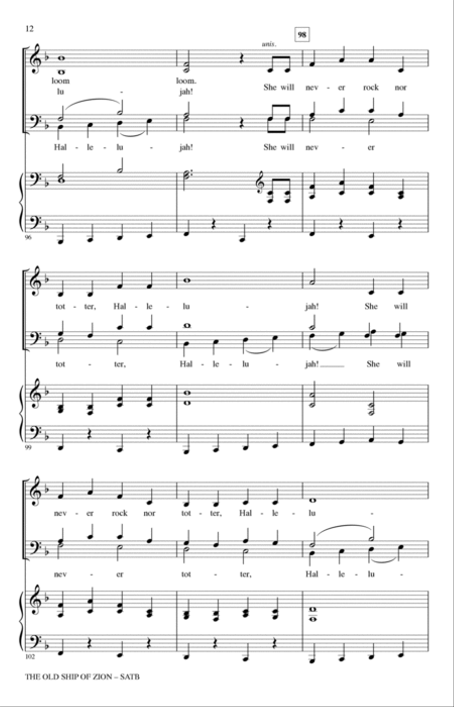 The Old Ship Of Zion (arr. John Leavitt) 4-Part scores gallery preview page 11