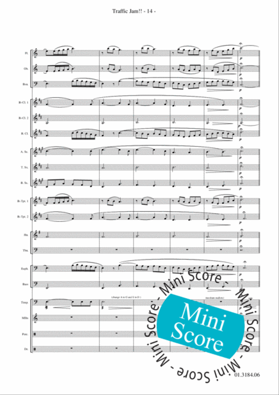 Traffic Jam!! Concert Band scores gallery preview page 18
