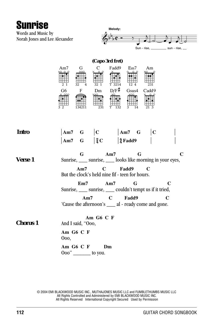 Sunrise Acoustic Guitar scores gallery preview page 1