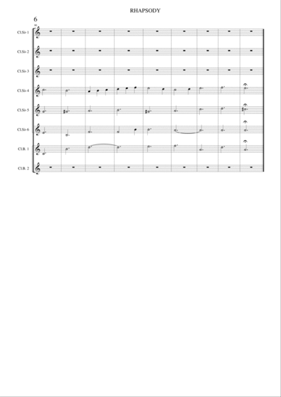 Rhapsody for Clarinets Rhapsody for Clarinets Woodwind Duet scores gallery preview page 6