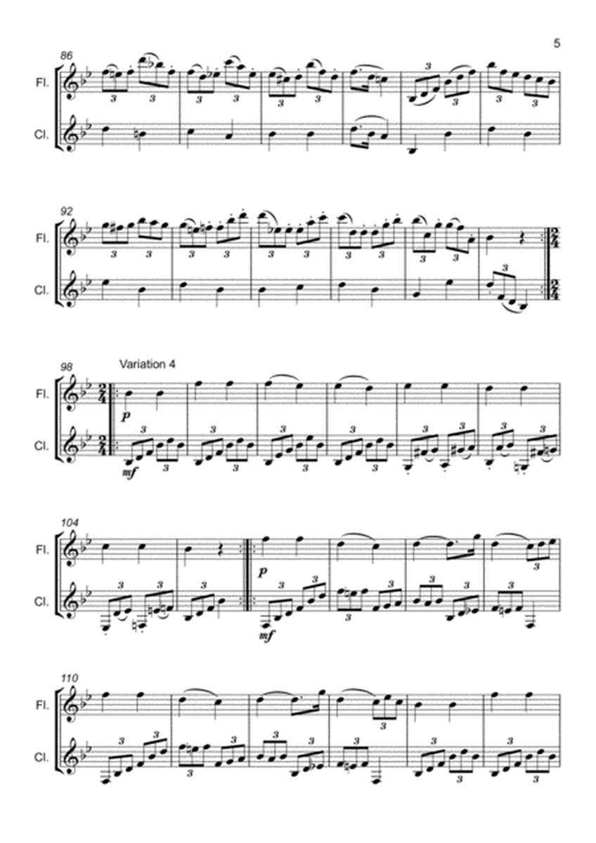 12 Variations on "Ah, vous dirais-je, Maman" (Twinkle, Twinkle Little Star) K.265 (for Flute and Cla image number null