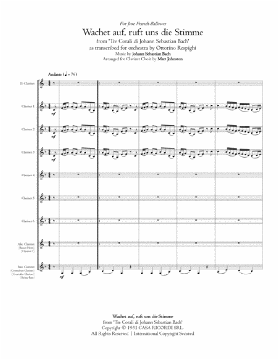 Tre Corali Per Organo Trascrizione Per Orchestra Woodwind Ensemble scores gallery preview page 2