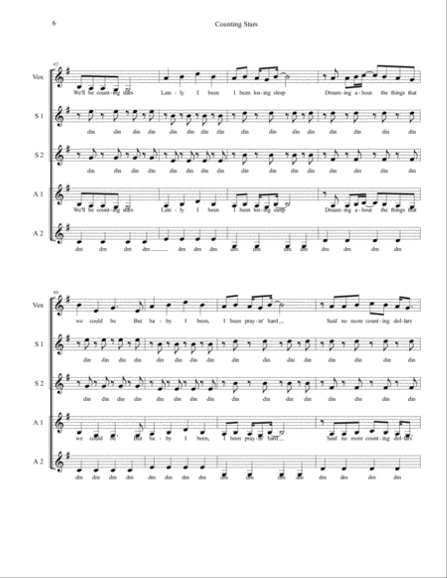 Counting Stars SSAA scores gallery preview page 6