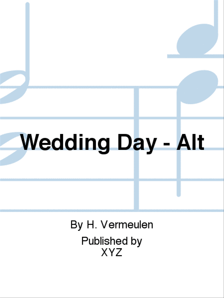 Wedding Day - Alt Wedding Day - Alt Voice scores gallery preview page 1