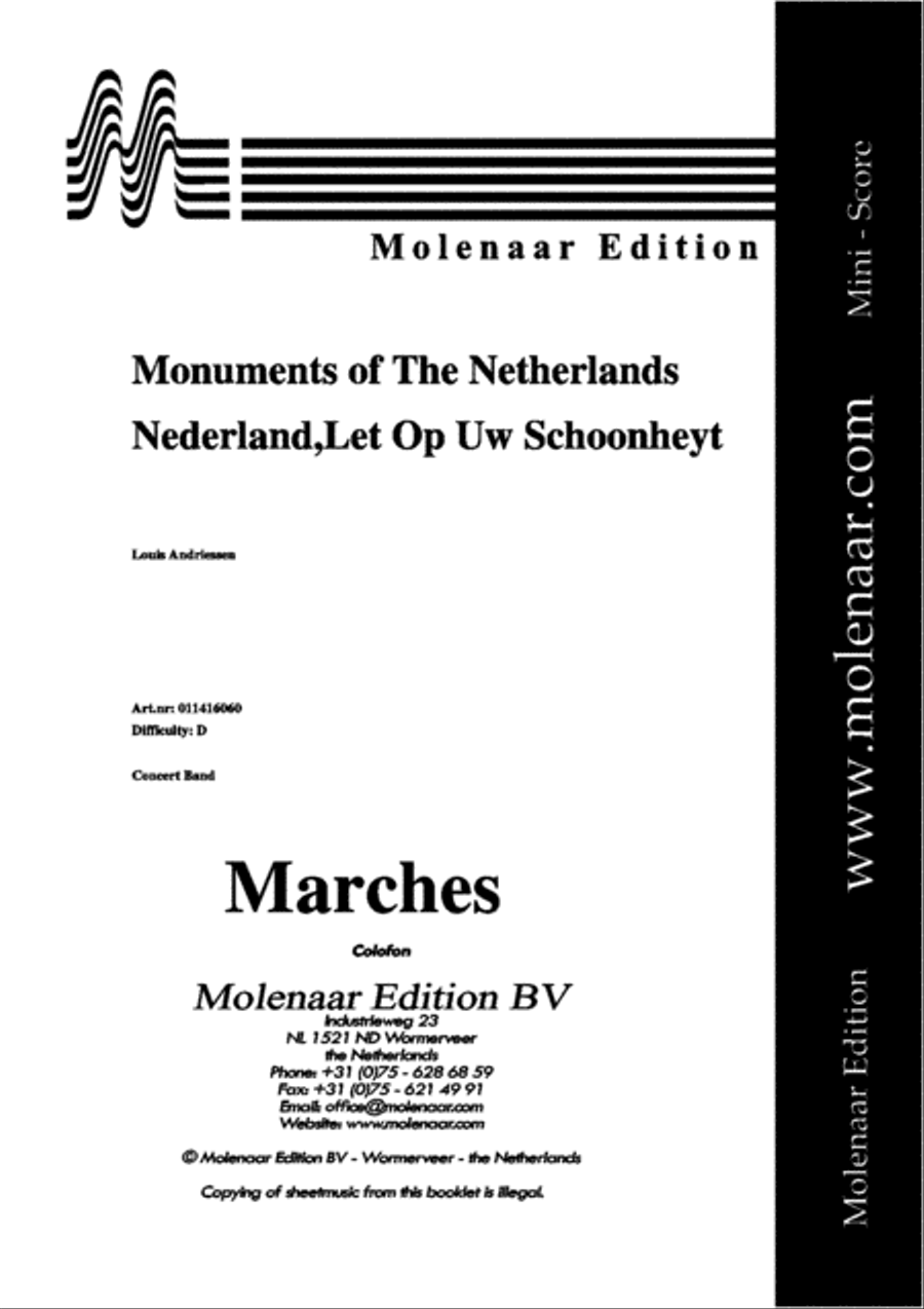 Monuments of the Netherlands Concert Band scores gallery preview page 2