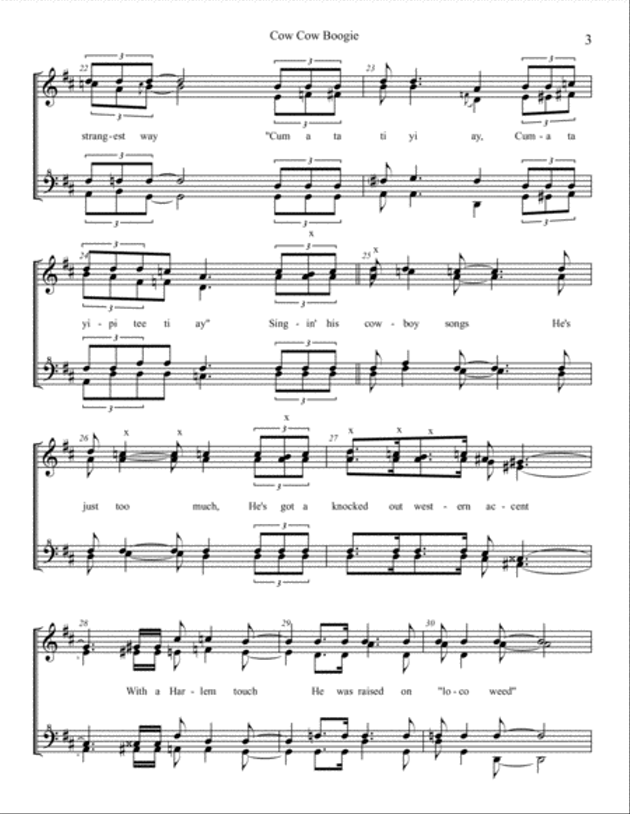 Cow-cow Boogie SSAA scores gallery preview page 3