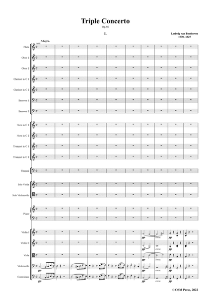 Beethoven-Triple Concerto,in C Major,Op.56,for Violin,Cello,Piano&Orchestra