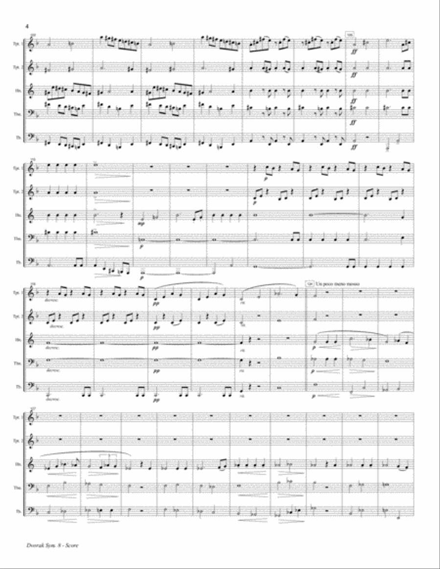 Symphony No. 8 Brass Ensemble scores gallery preview page 5