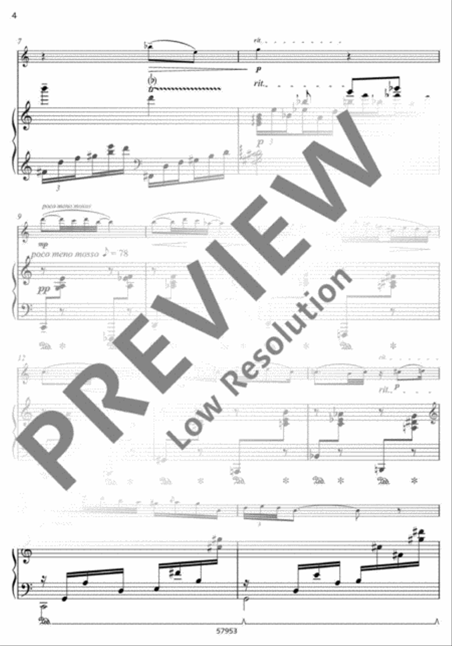 Trois pièces pittoresques Flute Solo scores gallery preview page 5