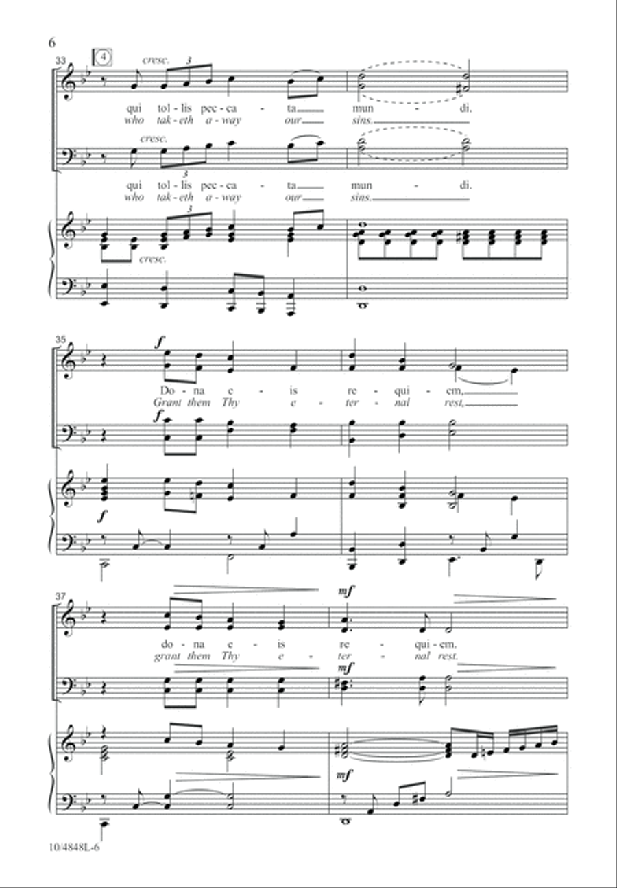 Pie Jesu Pie Jesu 4-Part scores gallery preview page 6