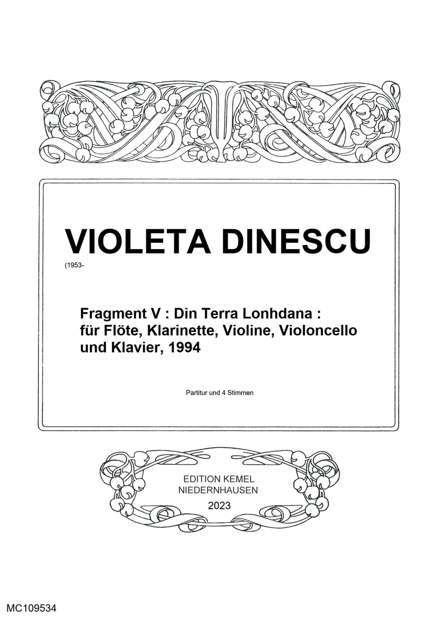 Fragment V Fragment V Clarinet scores gallery preview page 1