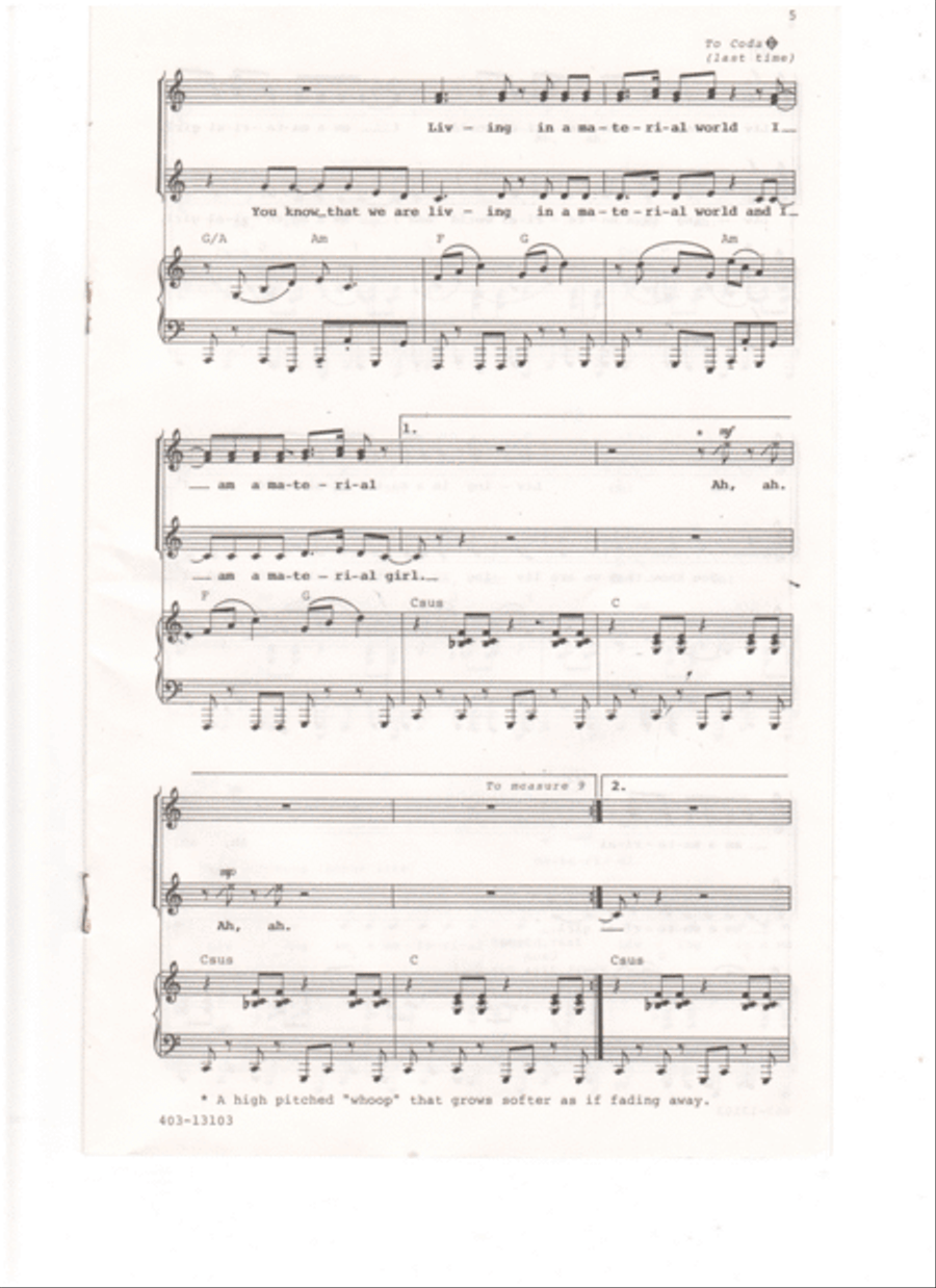 Material Girl SSA scores gallery preview page 4