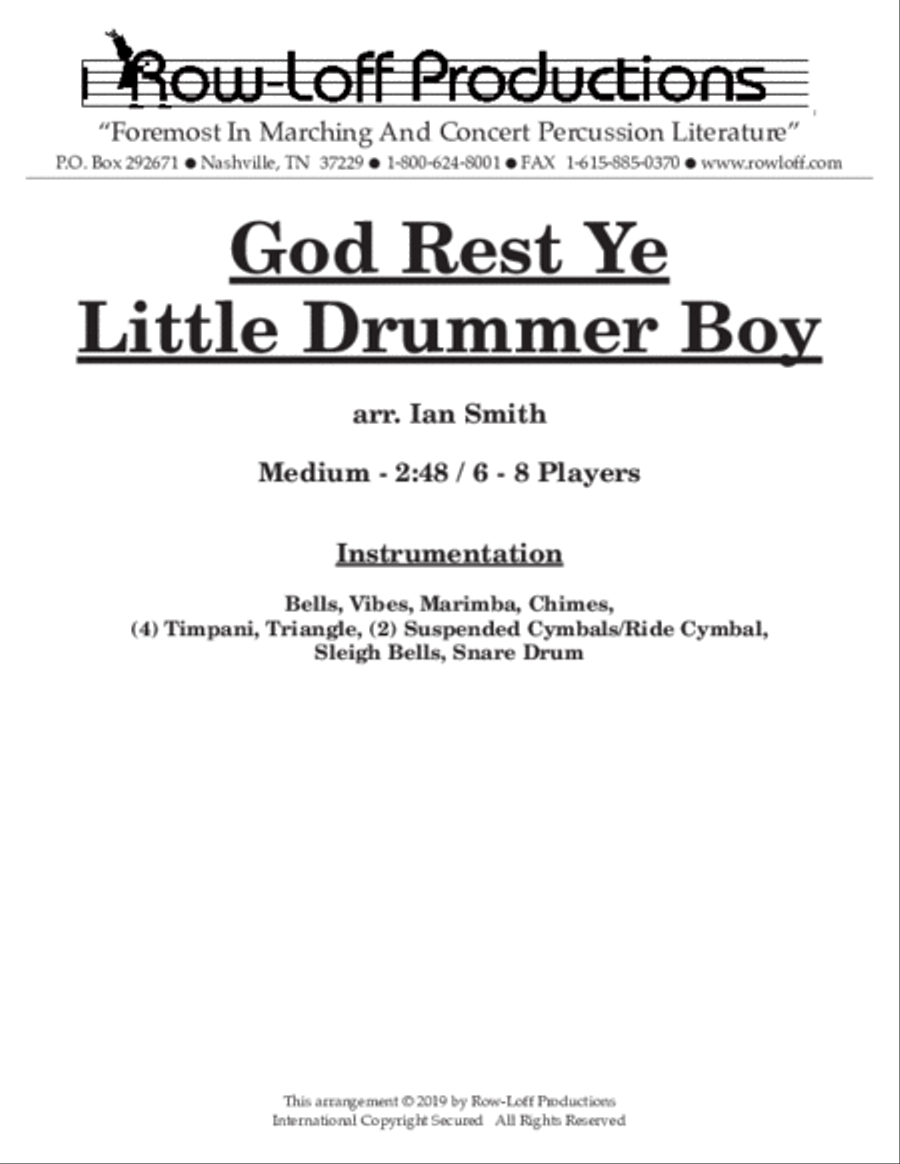 God Rest Ye Little Drummer Boy School and Community scores gallery preview page 2