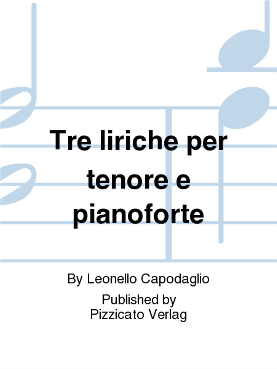 Tre liriche per tenore e pianoforte Voice Solo scores gallery preview page 1