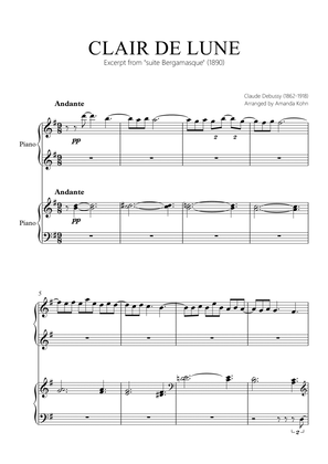Clair de Lune - 4 hands (G maj)