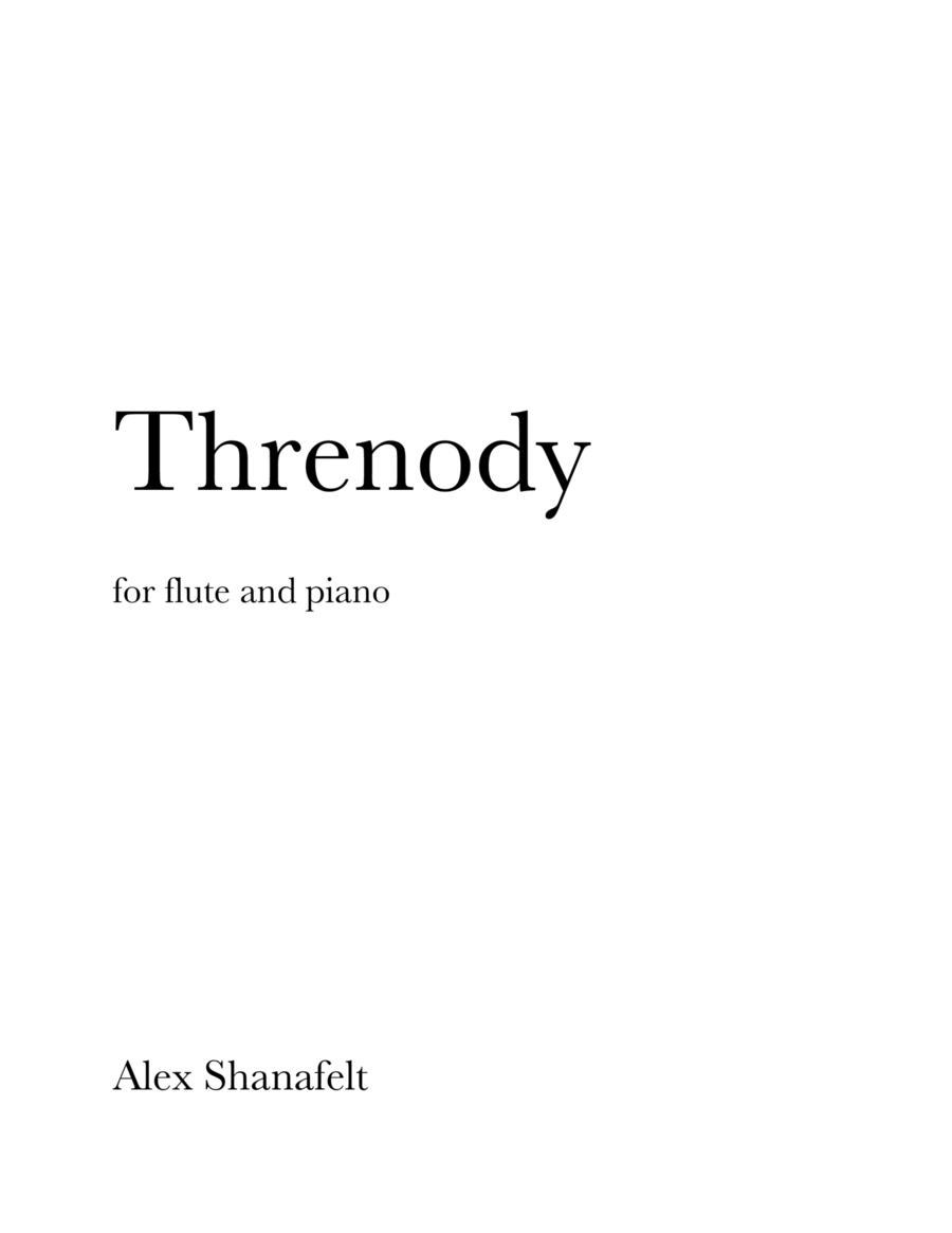 Threnody Woodwind Duet scores gallery preview page 1
