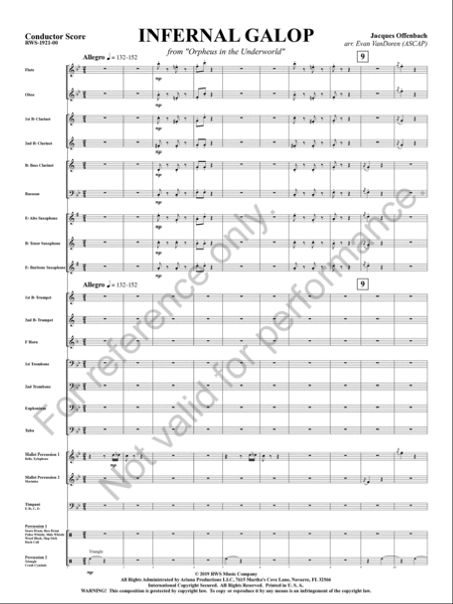 Infernal Galop Concert Band scores gallery preview page 4
