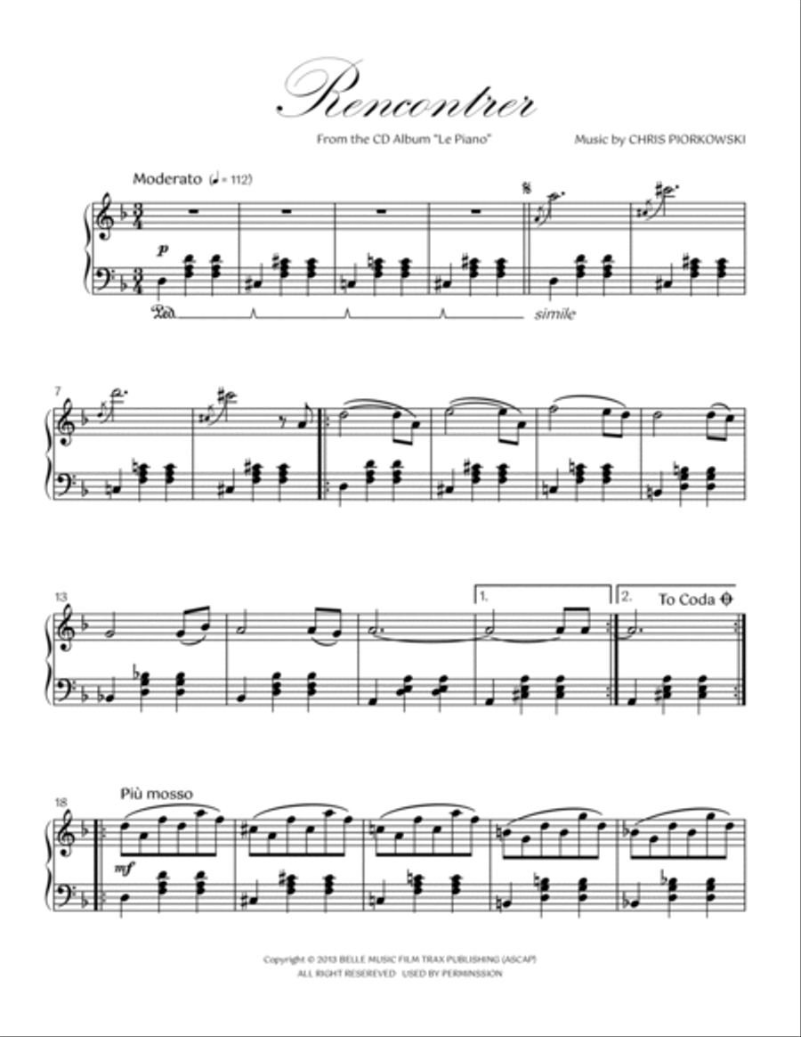 LE PIANO- A Collection of 16 Pieces Piano Solo scores gallery preview page 2