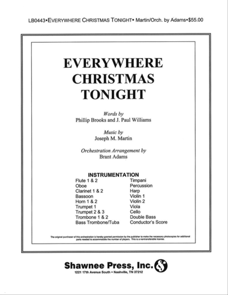 Everywhere Christmas Tonight Choir scores gallery preview page 1